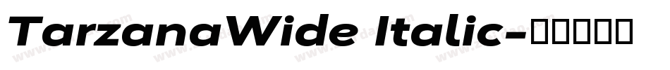 TarzanaWide Italic字体转换